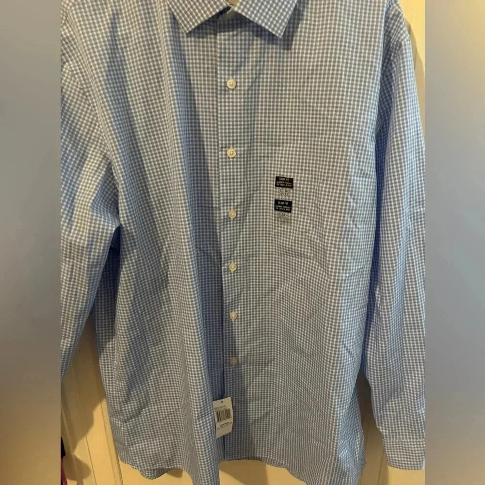 NWT Kenneth Cole shirt Large Slim Fit